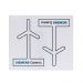 Sticker, wind turbine with transparent background