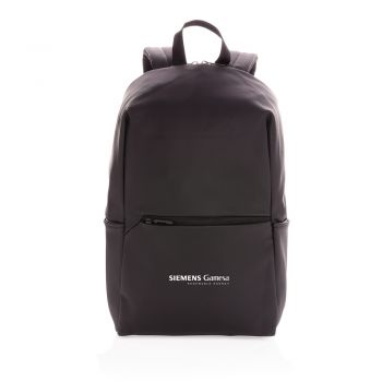 Laptop backpack, 15.6" smooth PU, black 
