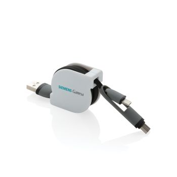 3-in-1 retractable cable, 10 pcs.